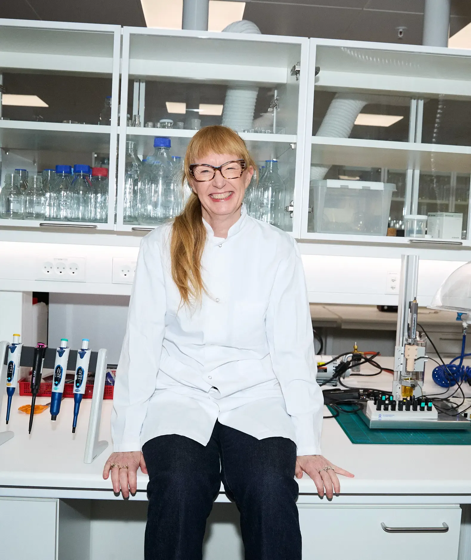Lotte Bjerre Knudsen in the laboratory